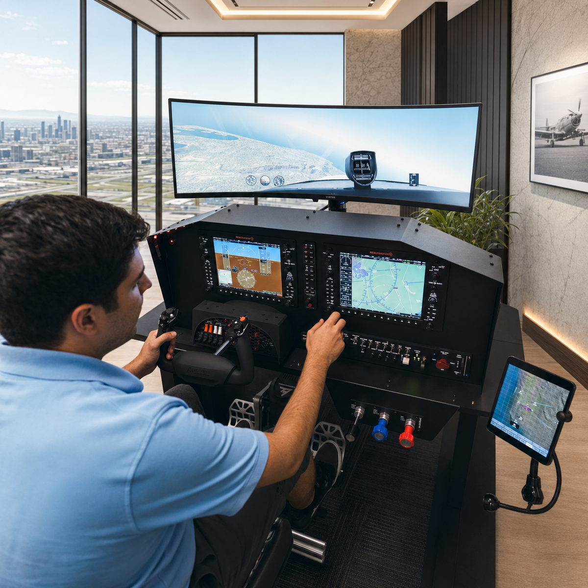 RealSimGear Piper Archer FAA-Approved BATD Flight Simulator