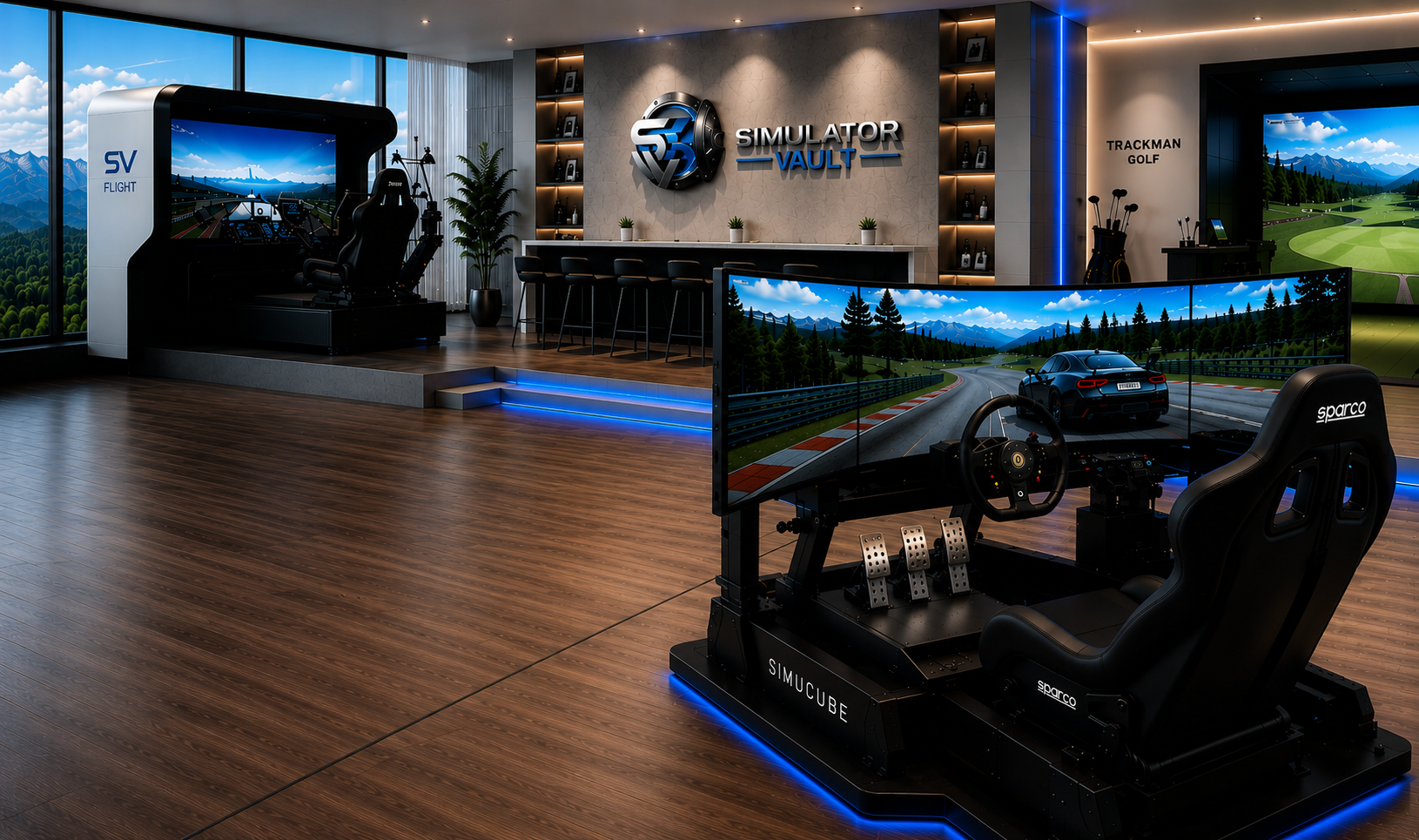 Simulator Vault premium simulator showroom