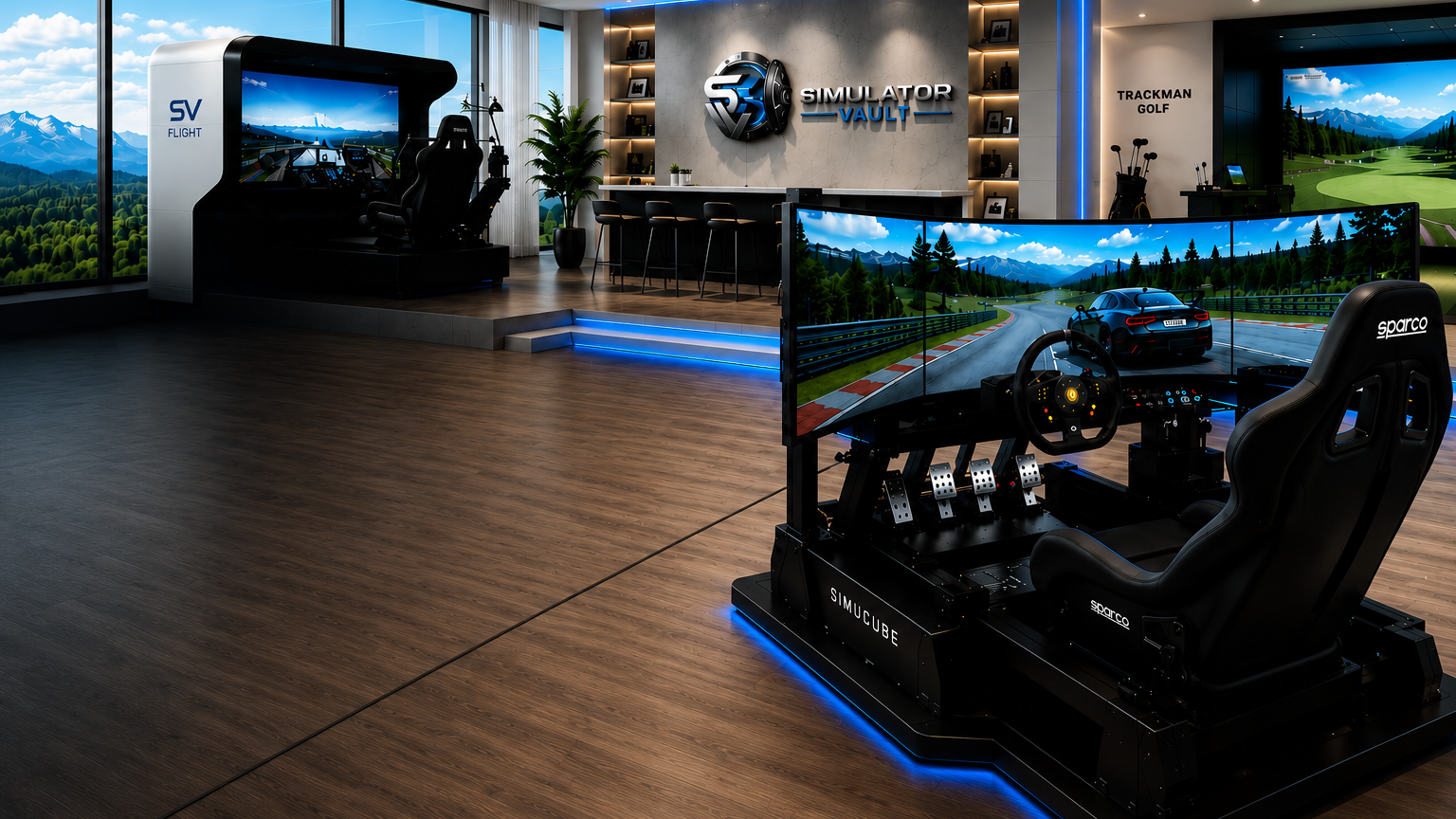 Simulator Vault premium simulator showroom